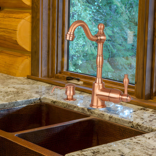 Built in Copper Soap Dispenser Refill from Top With 17oz Bottle, Copper