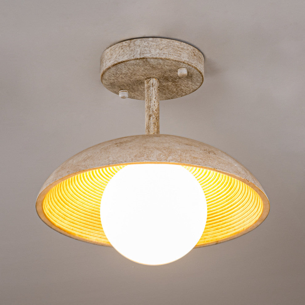 10.6 in 1-Light Modern Flush Mount Ceiling Lighting