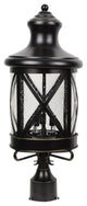 Taysom 3 Light Post Lighting in Black