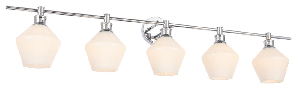 Elegant Lighting LD2325 Gene 5 Light 47"W Vanity Light - Brass