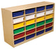 3" Letter Tray Storage Unit With Assorted Trays, Set Of 24