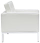 Modern Classics Button Arm Chair in Leather, White