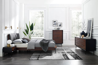Park Avenue Platform Bed with Fabric, Ruby, King