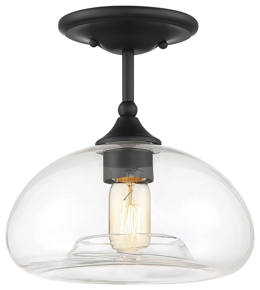 1-Light Ceiling Light, Matte Black