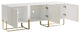 Danel Low Profile 60" W Tv Stand Fits up to 65" With 3-Cabinets, White