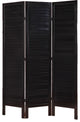 3-Panel Wooden Screen, Black Pine Black