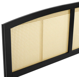 Halcyon Cane Full Headboard-Black