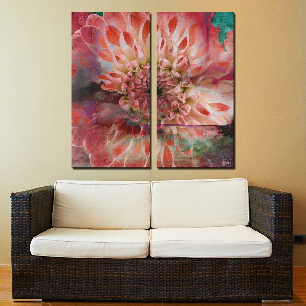 Painted Petals XXIX Canvas Wall Art, 30"x30" 2-Panels
