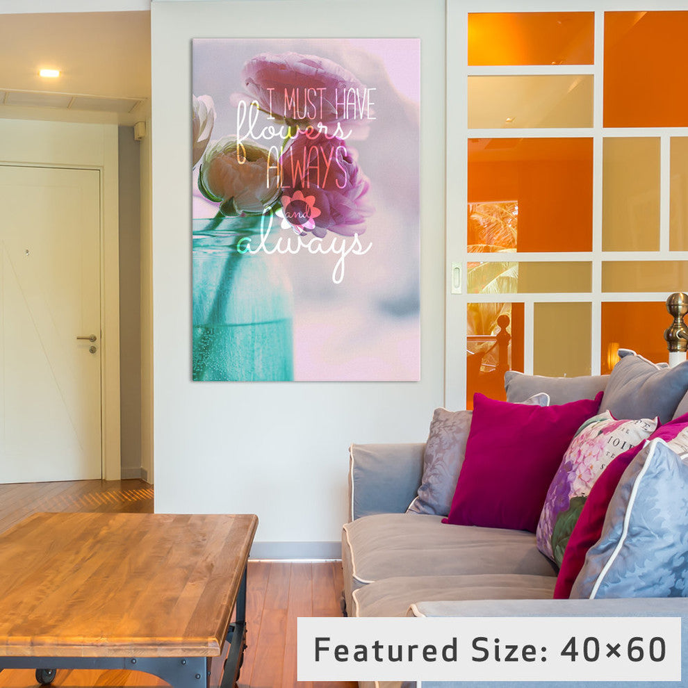 "Always Flowers" by 5by5collective, 18x12x1.5