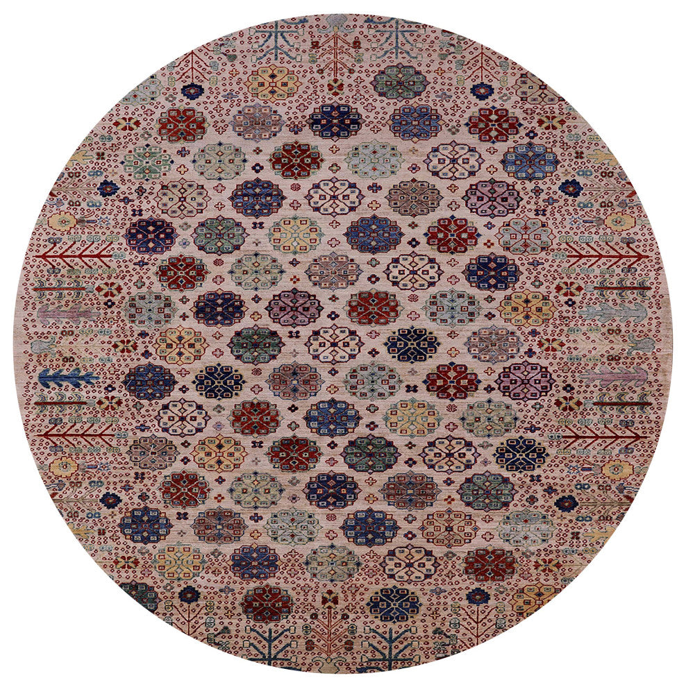 Ahgly Company Indoor Round Mid-Century Modern Area Rugs, 8' Round