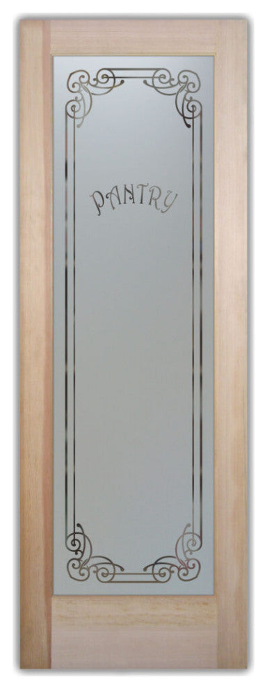 Pantry Door - Naples Harrington - Primed - 28" x 84" - Knob on Left - Push Open