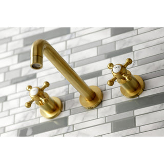 KS8027BX Two-Handle Wall Mount Tub Faucet, Brushed Brass