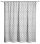 Modern Chevron Shower Curtain, Gray and White