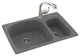Swan 33x22x9 Solid Surface Kitchen Sink, 1-Hole, Night Sky