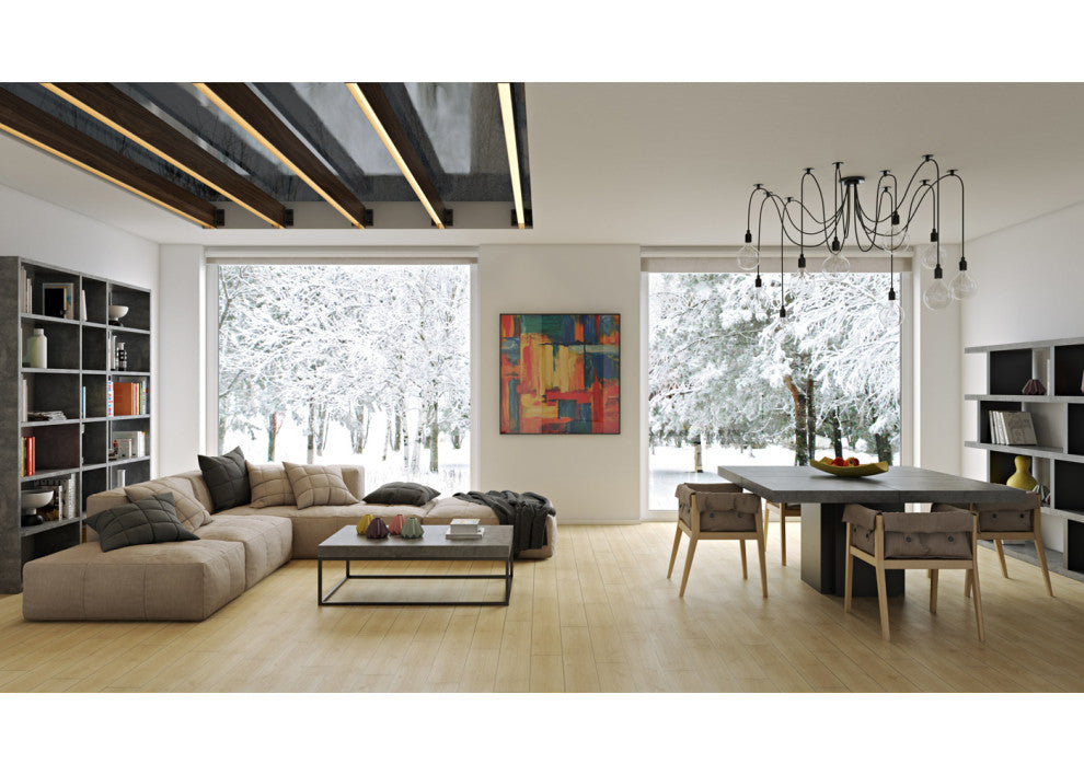 Modern Grey faux Concrete Thick Top Coffee Table