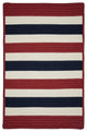 Portico PO29 Patriotic Stripe Indoor/Outdoor Area Rug, Rectangular 2'x12'
