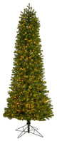 8.5' Slim Colorado Mountain Spruce Faux Xmas Tree W/ Lights & Bendable Branches
