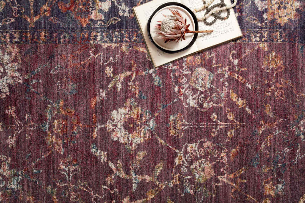 Giada GIA-02 Grape/Multi Area Rug, 3'7"x5'7"