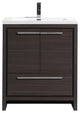 Alma-Allier Freestanding Vanity With Integrated Sink, Gray, 30"