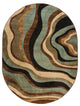 Well Woven Barclay Nirvana Waves Area Rug, Blue, 5''3"x6''10" Oval