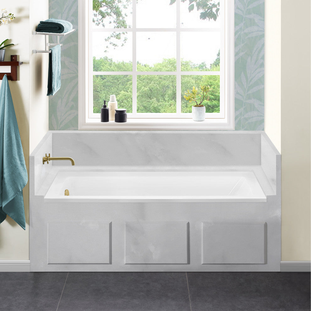 Voltaire Acrylic With Integral Tile Flange, 60"x32", Left Hand Drain