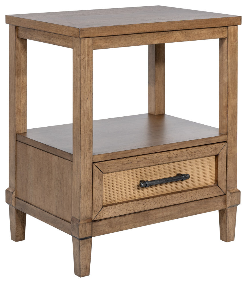 Martha Stewart Salina Accent Cabinet, Bed, Nightstand, Almond, Nightstand