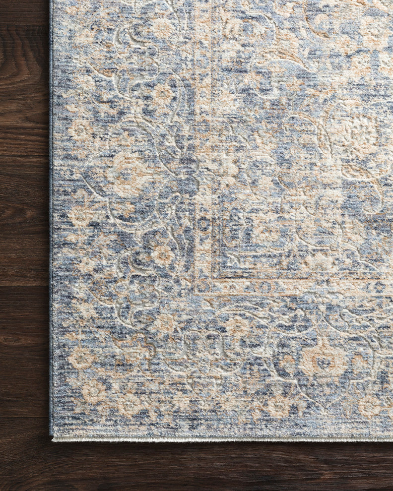 Blue/Gold Pandora Rug, 2'6"x16'