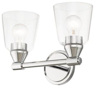 Catania 2-Light Polished Chrome Vanity Sconce