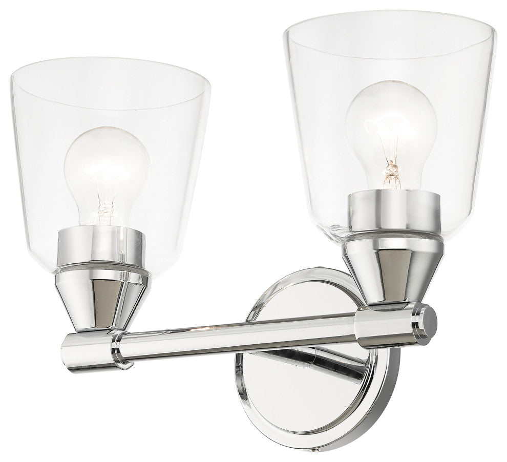 Catania 2-Light Polished Chrome Vanity Sconce