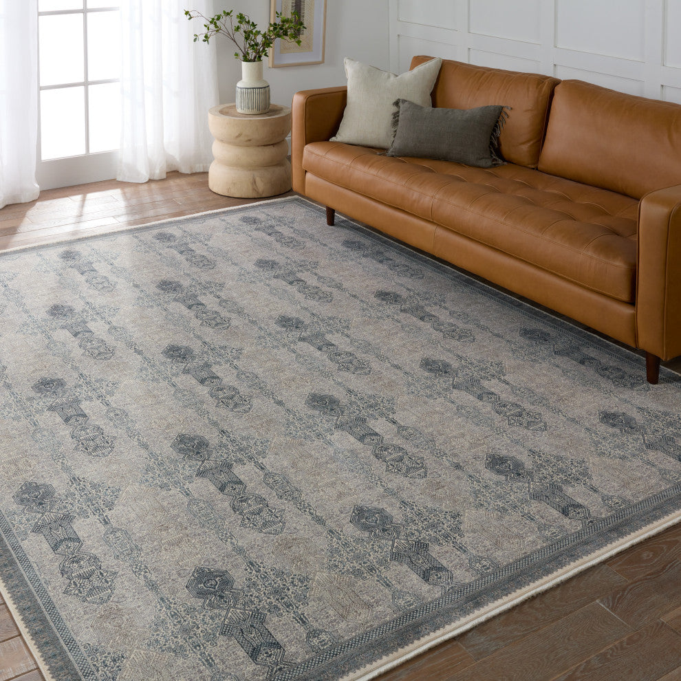 Jaipur Living Beaumont Trellis Blue/ Tan Area Rug 10'X13'
