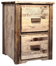 Homestead Collection 2-Drawer File Cabinet, Stain and Clear Lacquer Finish