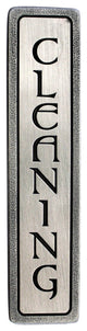 "CLEANING" Pull Antique Pewter (Vertical)
