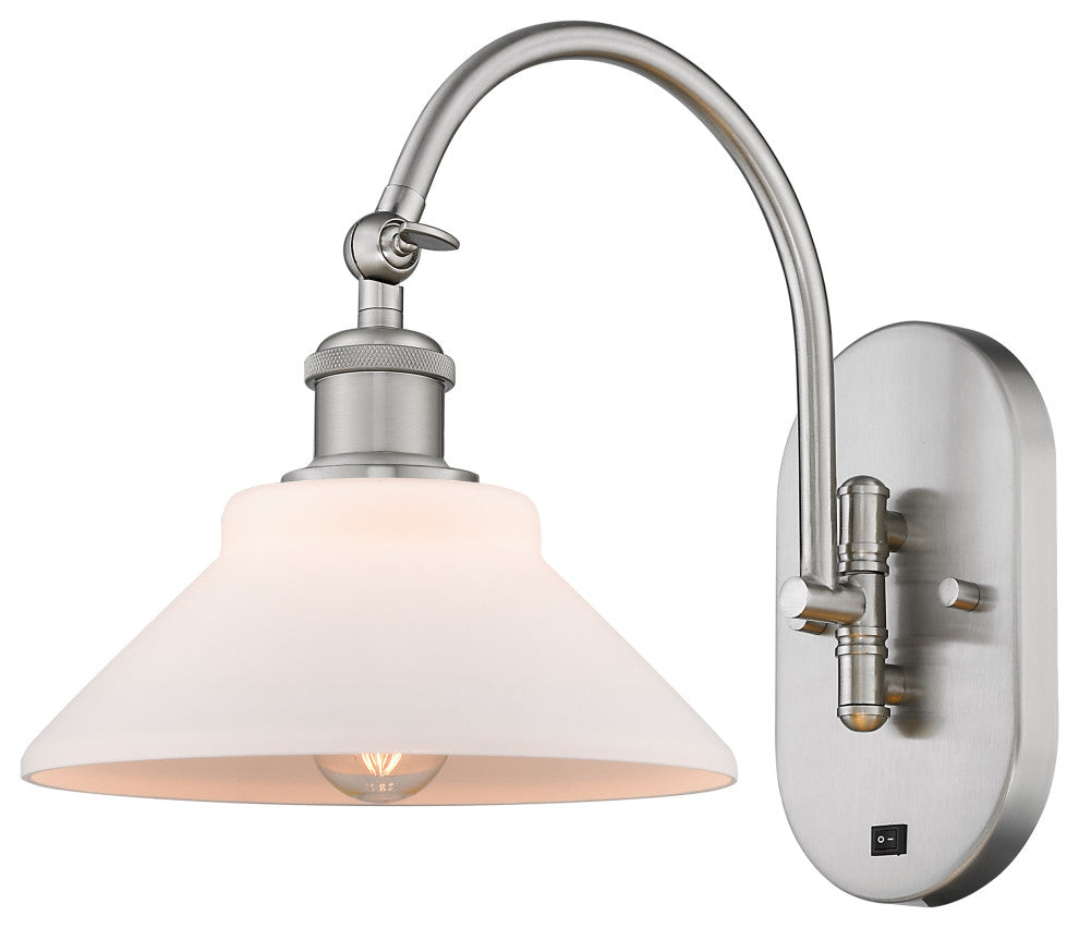 Innovations 518-1W-SN-G131 Orwell 1 Light 8.375" Sconce, Brushed Satin Nickel