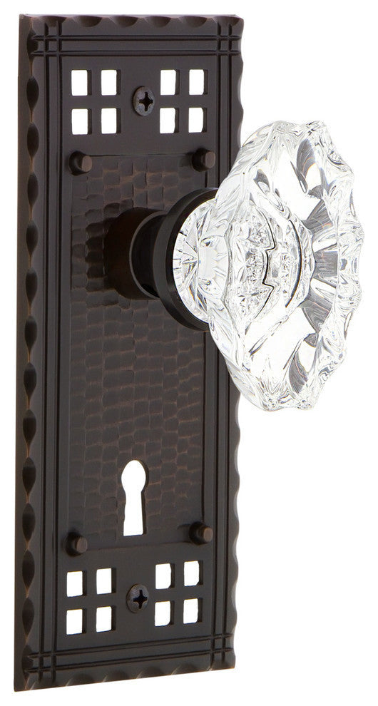 Craftsman Plate with Keyhole Double Dummy Chateau Door Knob