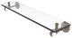 Pacific Grove 22" Glass Shelf with Twisted Accents, Antique Brass