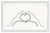 "Hand Heart" Framed Painting Print, 24x16