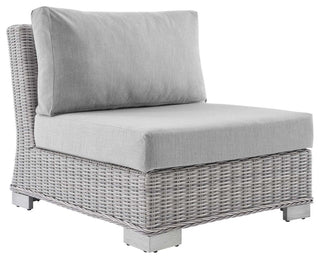 Conway Sunbrella Outdoor Patio Wicker Rattan Armless Chair