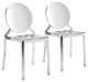 Eclipse Dining Chair, Set of 2 Stainless Steel