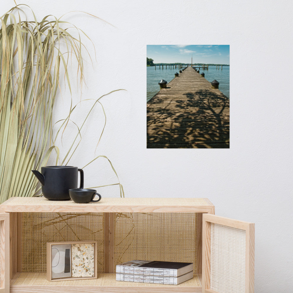Endless Dock Landscape Photography Unframed Wall Art Print, 16" X 20"
