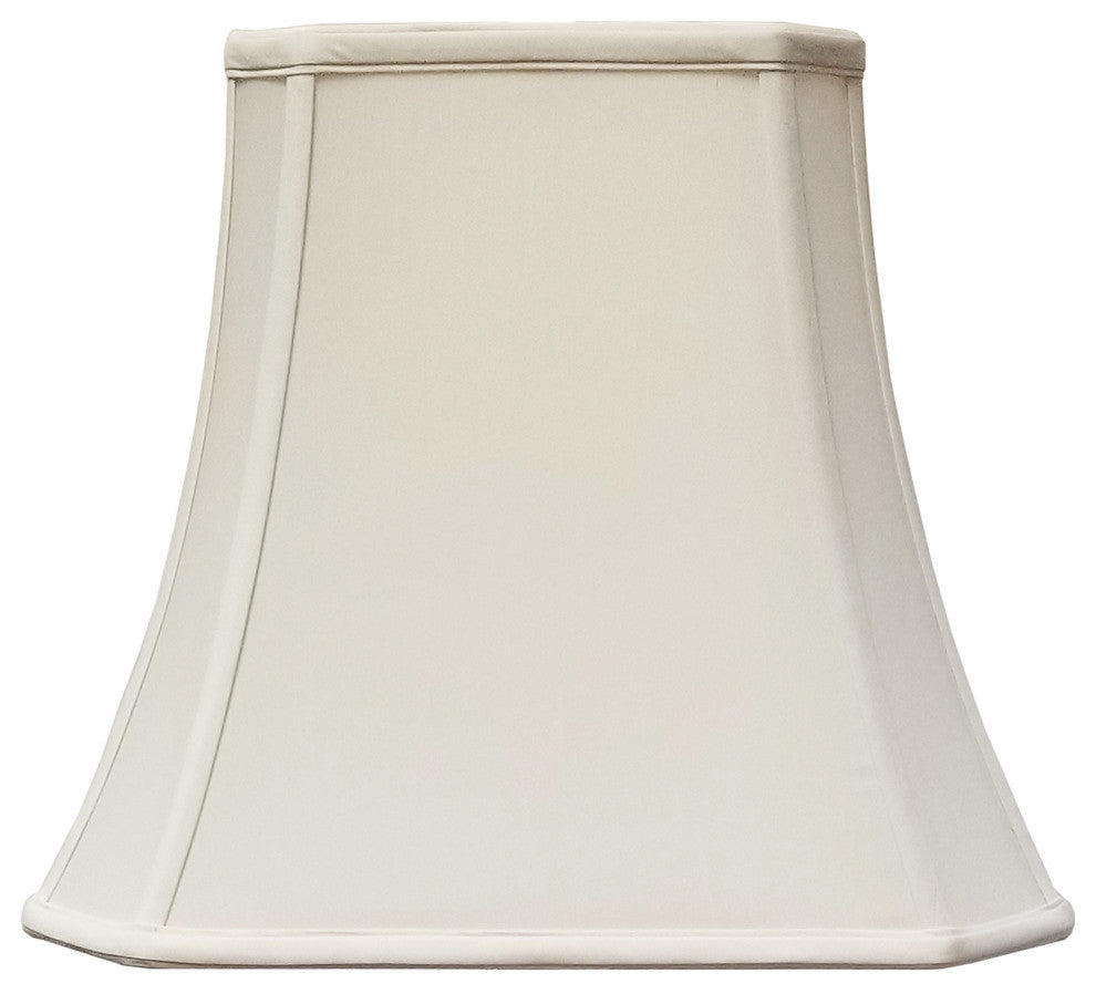Royal Designs Rectangle Cut Corner Lamp Shade, Eggshell, 10x18x13.25