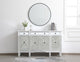 Calum 60" Mirrored Credenza, Antique White