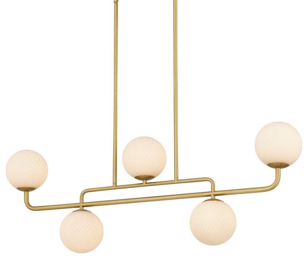 Quoizel RGS540 Regis 5 Light 40"W Linear Chandelier - Brushed Gold