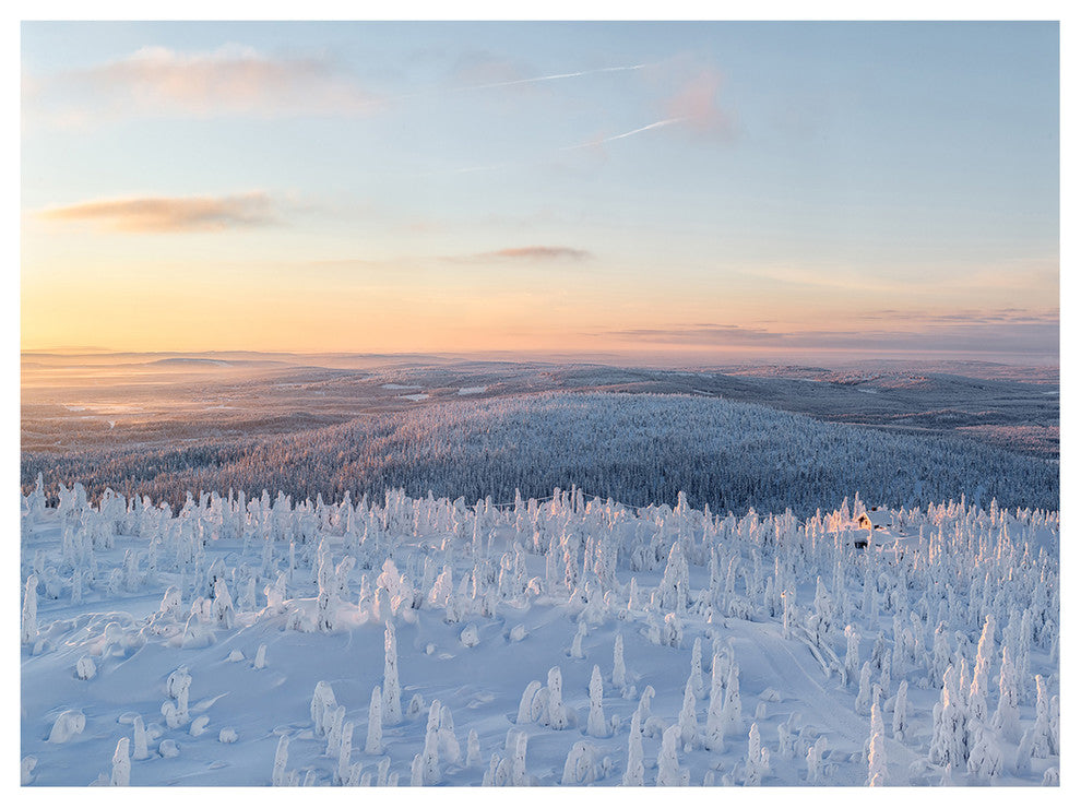 Winter Landscape in Lapland, Landscape Canvas Art Print, 40"x30"