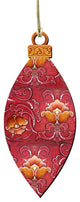 Red Drop-Ornaments, Set of 3