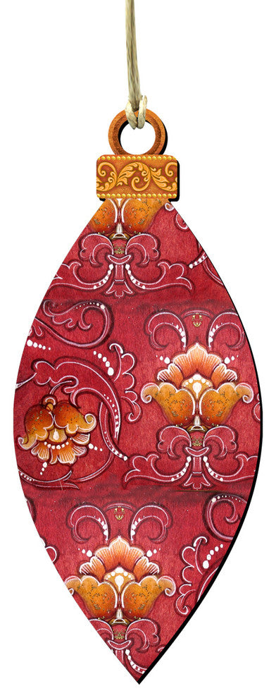 Red Drop-Ornaments, Set of 3