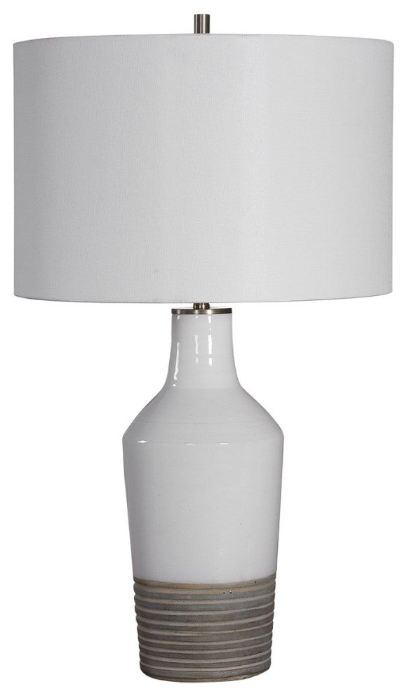 Uttermost Dakota White Crackle Table Lamp 28398-1
