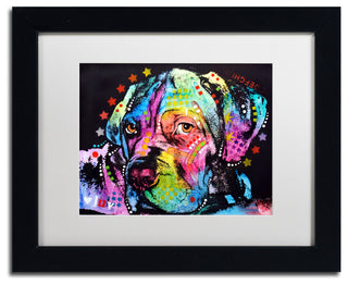 Dean Russo 'Young Mastiff' Framed Art, Black Frame, 11"x14", White Matte