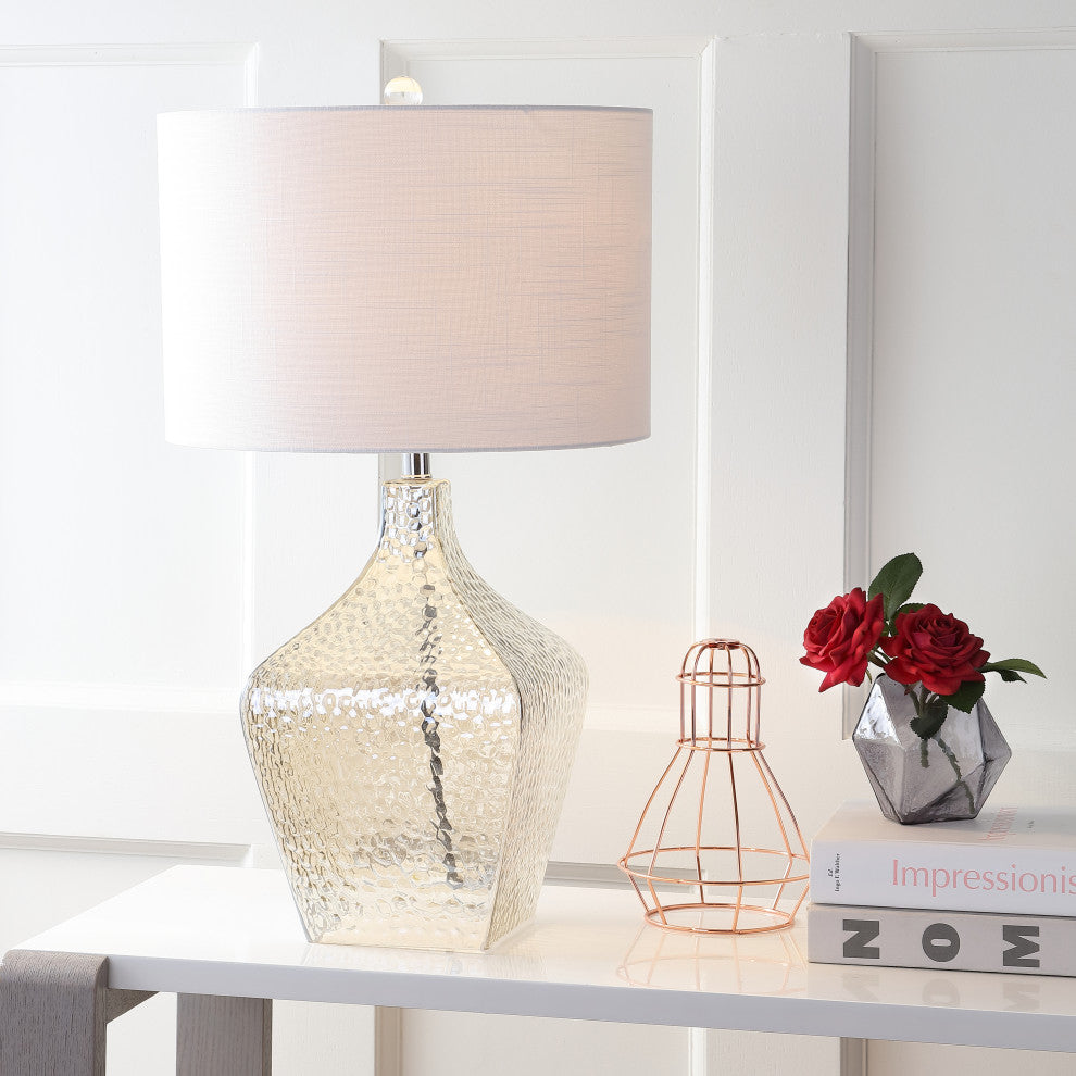 Jane 26" Glass Table Lamp, Clear