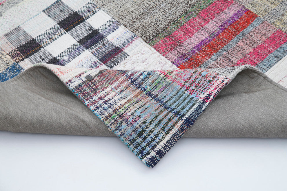 Rug N Carpet - Handmade Anatolian 7' 0'' x 9' 11'' Rustic Patchwork Kilim Rug