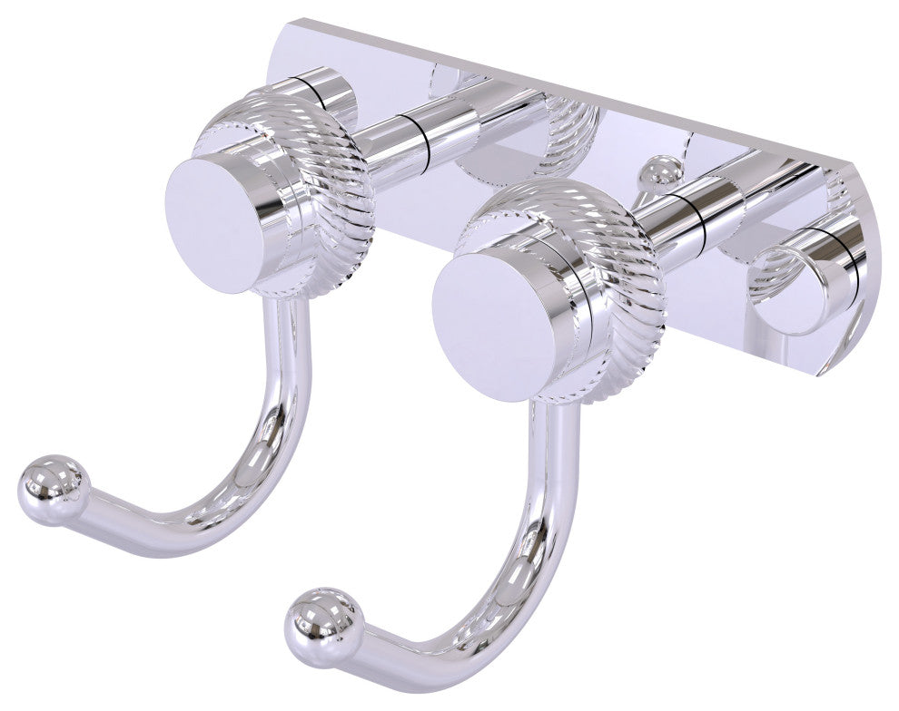Mercury 2 Position Multi Hook with Twisted Accent, Polished Chrome